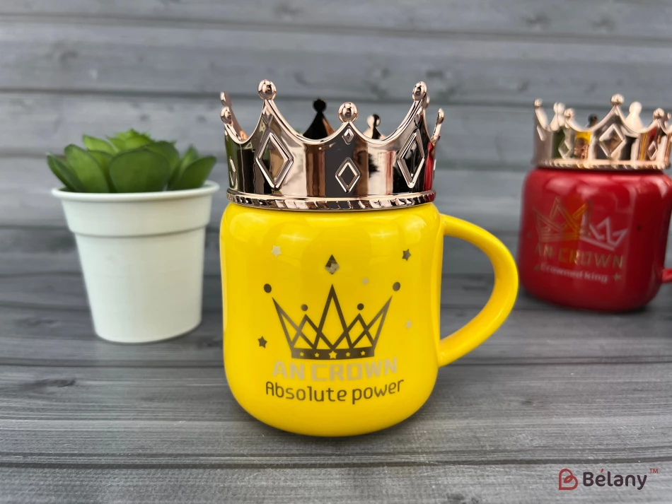 Cana Din Ceramica "an Crown" Galbena