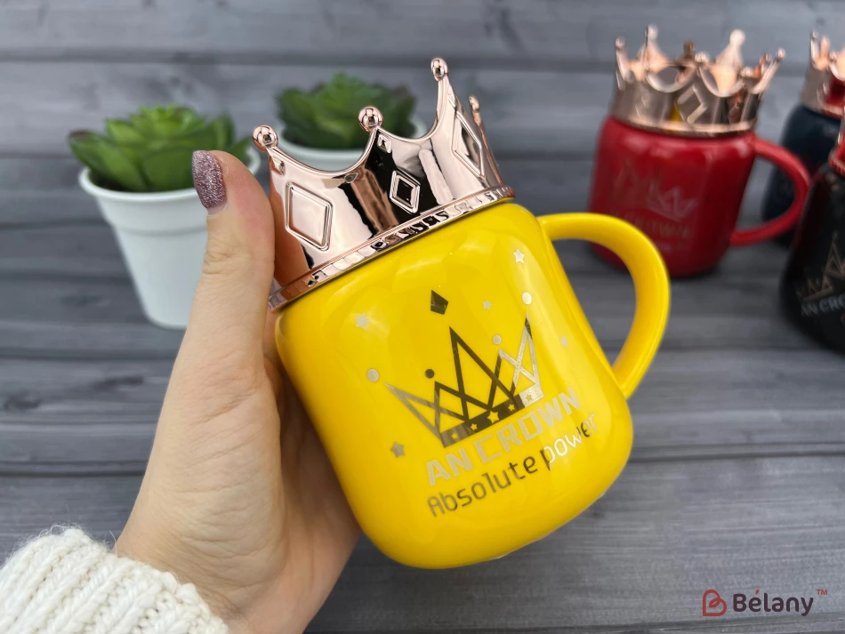 Cana Din Ceramica "an Crown" Galbena | 2