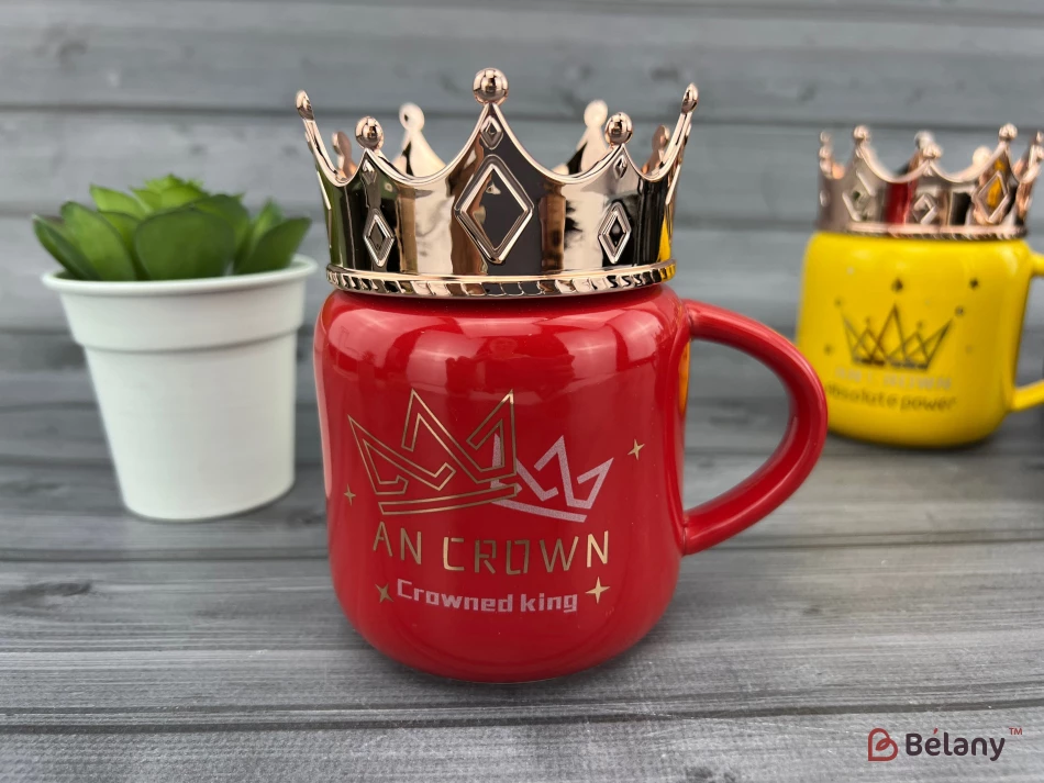 Cana Din Ceramica "an Crown" Rosie