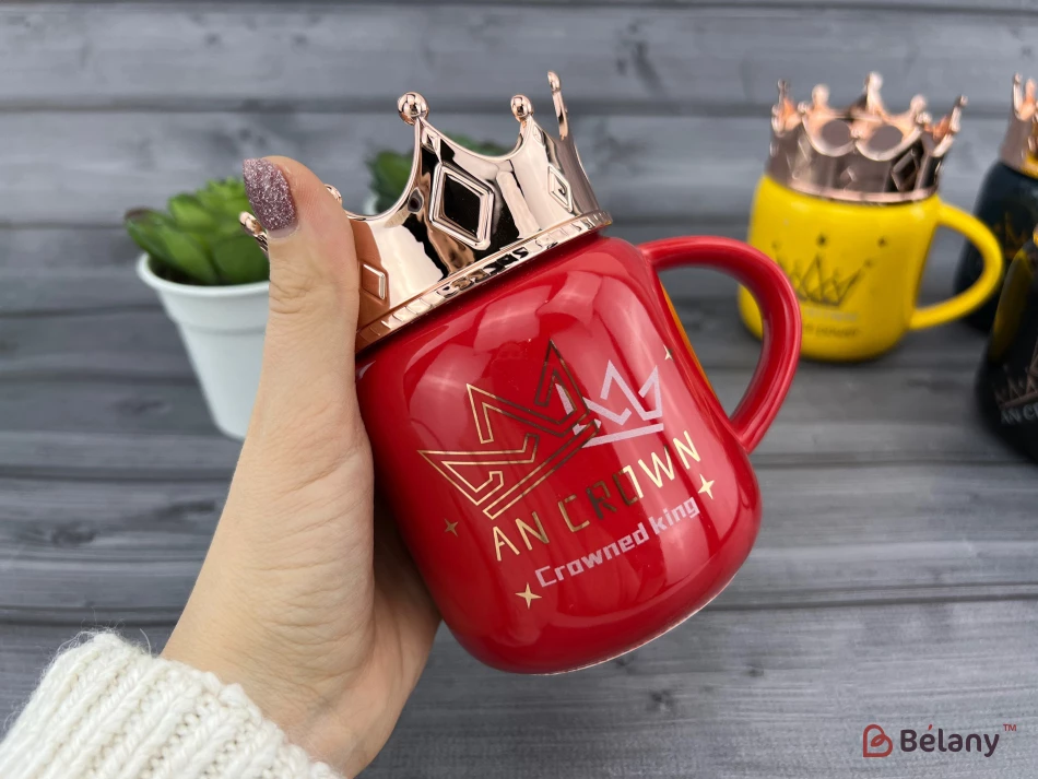 Cana Din Ceramica "an Crown" Rosie | 2