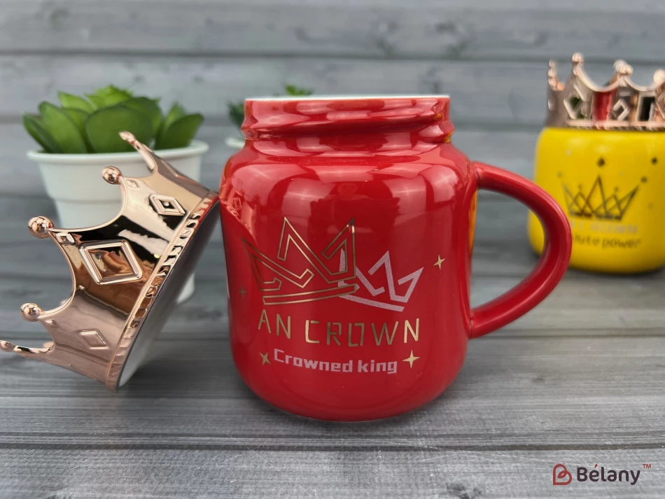 Cana Din Ceramica "an Crown" Rosie | 3