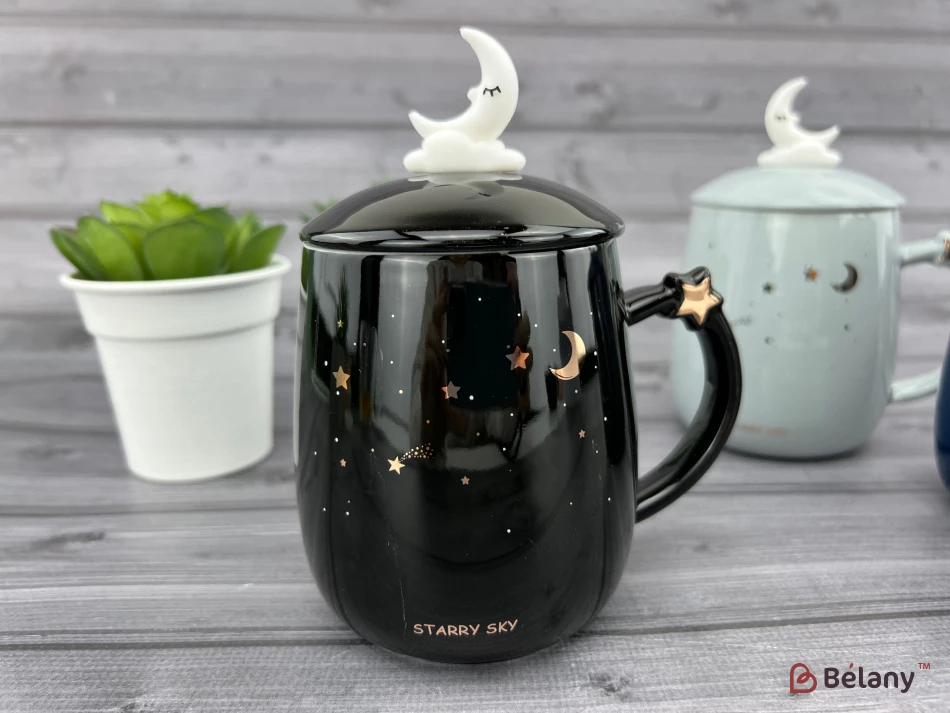 Ceașcă Din Ceramică „Cer Înstelat” Neagră