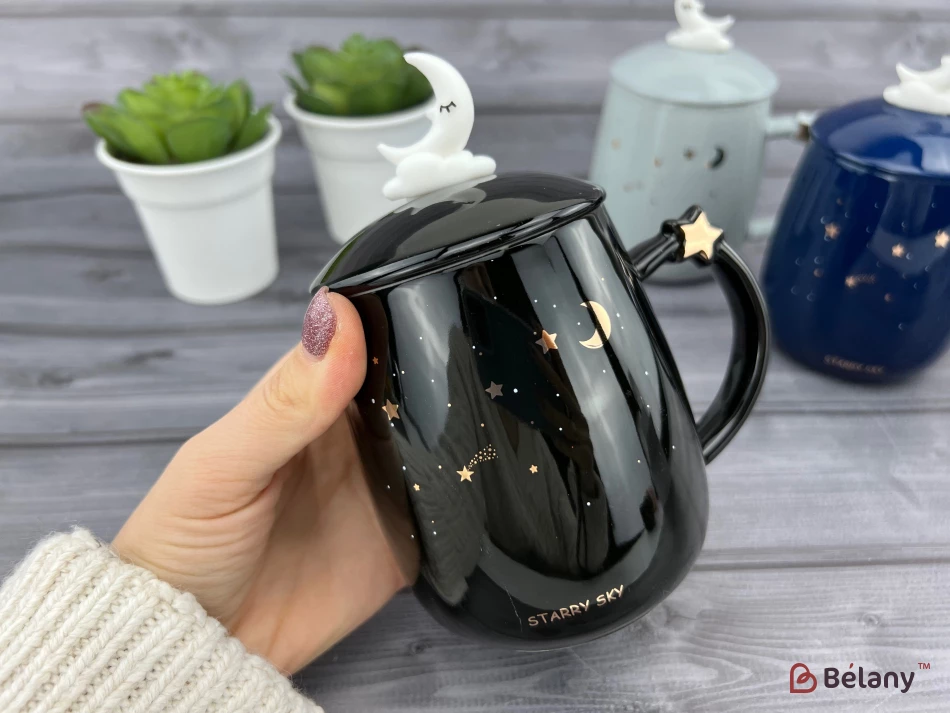 Ceașcă Din Ceramică „Cer Înstelat” Neagră | 2