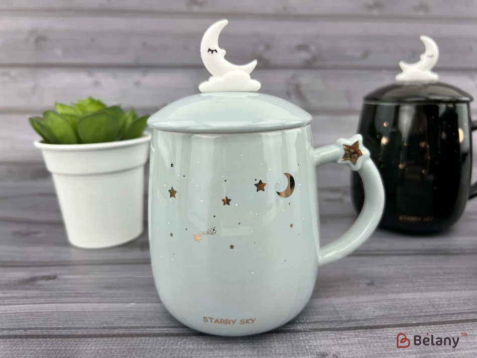 Ceașcă Din Ceramică „Cer Înstelat” Gri