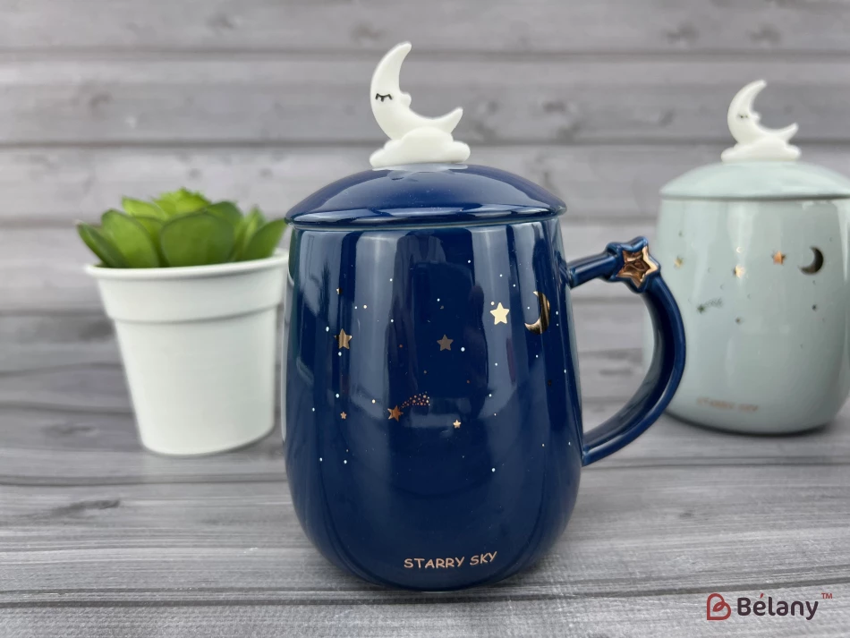 Cana Din Ceramica "cer Instelat" Albastru