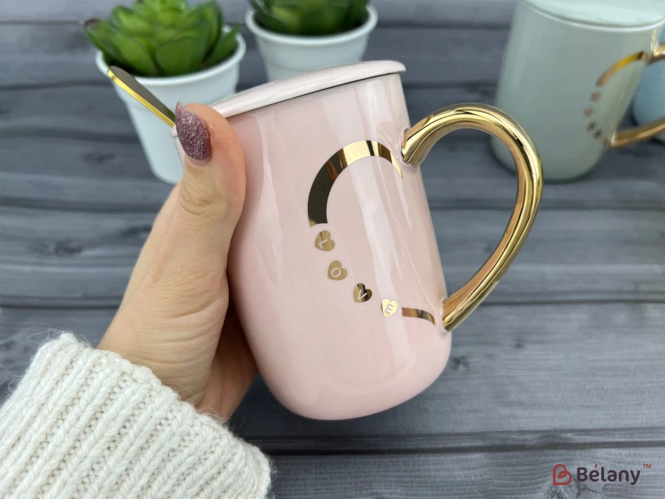 Cana Din Ceramica "jumatate De Inima" Roz | 2