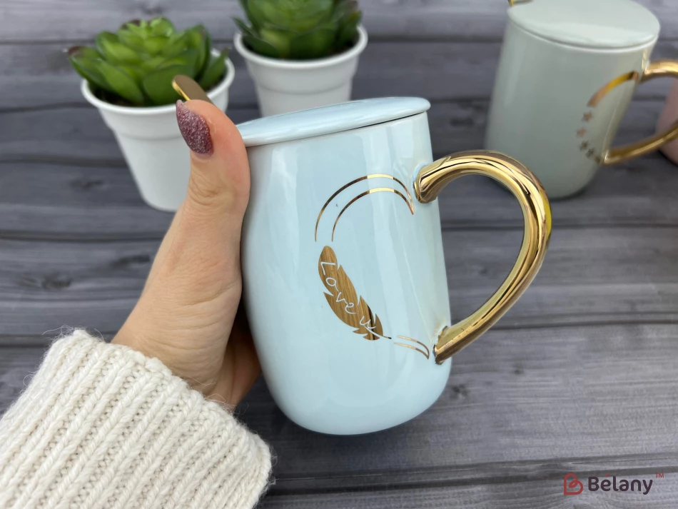 Cana Din Ceramica "jumatate De Inima" Albastra | 2