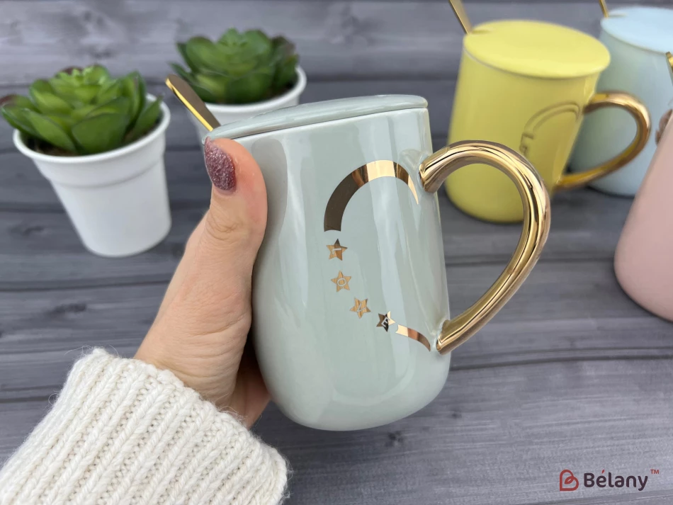 Cana Din Ceramica "jumatate De Inima" Gri | 2