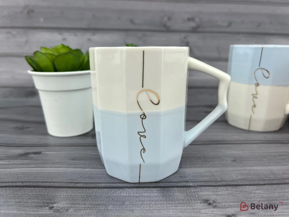 Cana Din Ceramica "up Color" Alb-Albastru