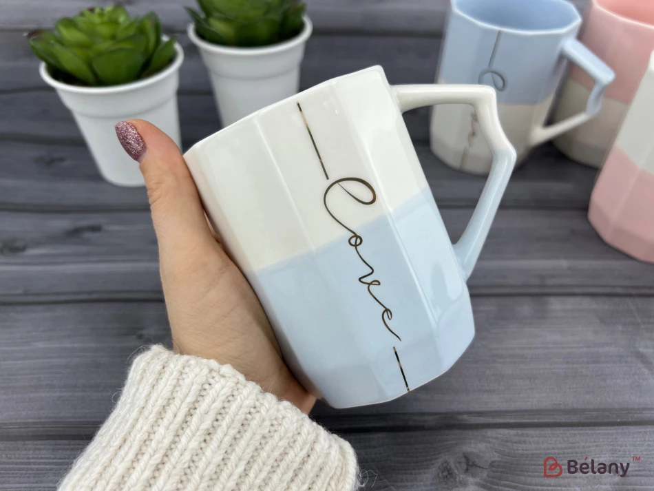 Cana Din Ceramica "up Color" Alb-Albastru | 2