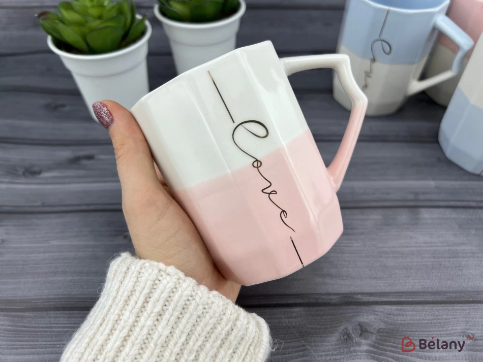 Cana Din Ceramica "up Color" Alb-Roz | 2