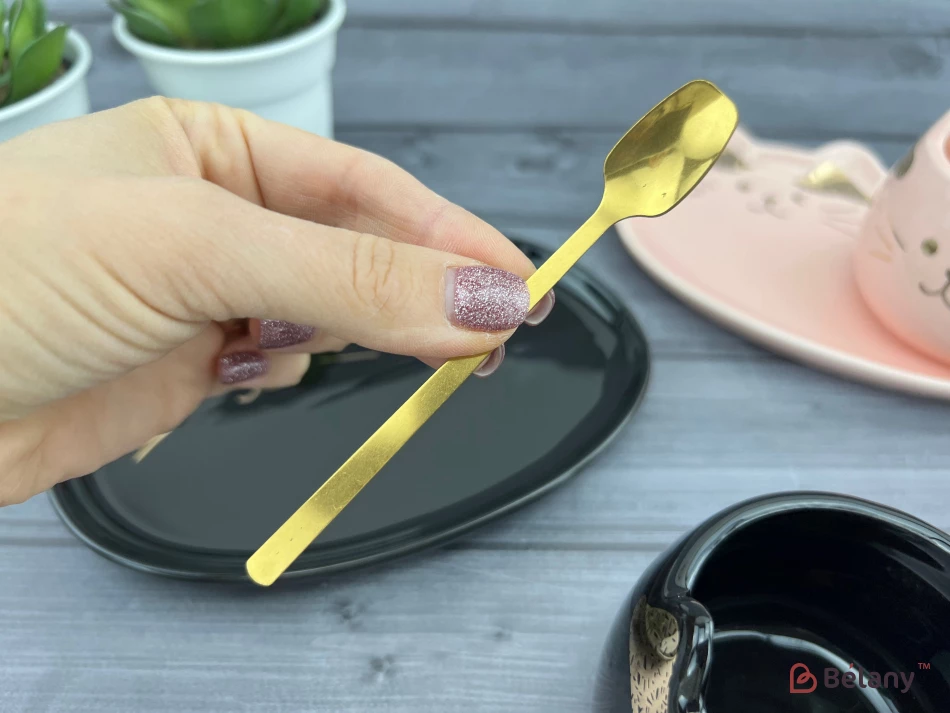 Cană Și Farfurie Din Ceramică „Urechi De Aur” Neagră | 3