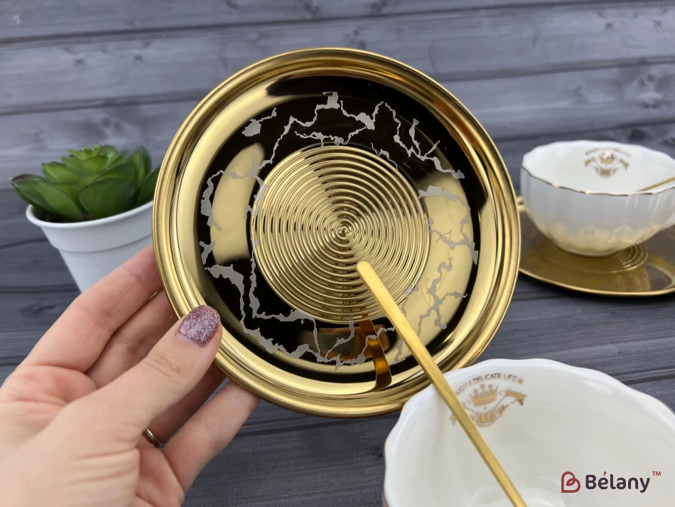 Ceașcă Și Farfurie Din Ceramică „Honnestly” Roz | 4