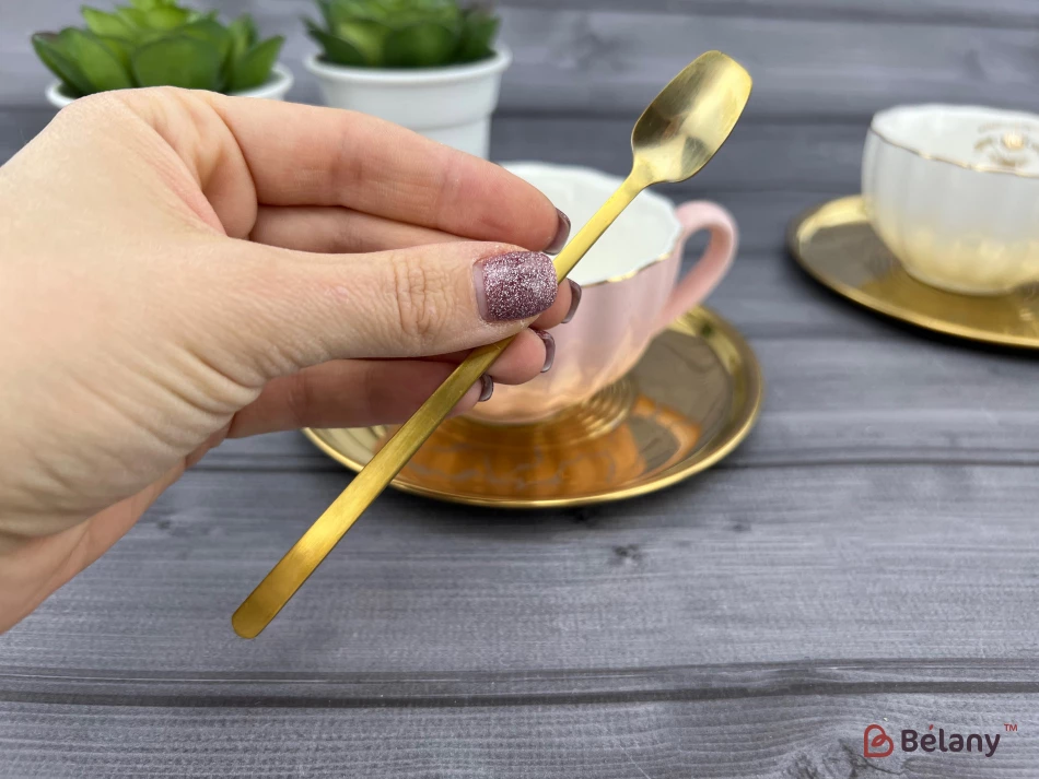 Ceașcă Și Farfurie Din Ceramică „Honnestly” Roz | 5