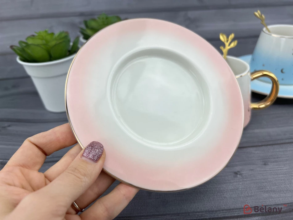 Cana Si Farfuria Din Ceramica "perfect" Roz | 3