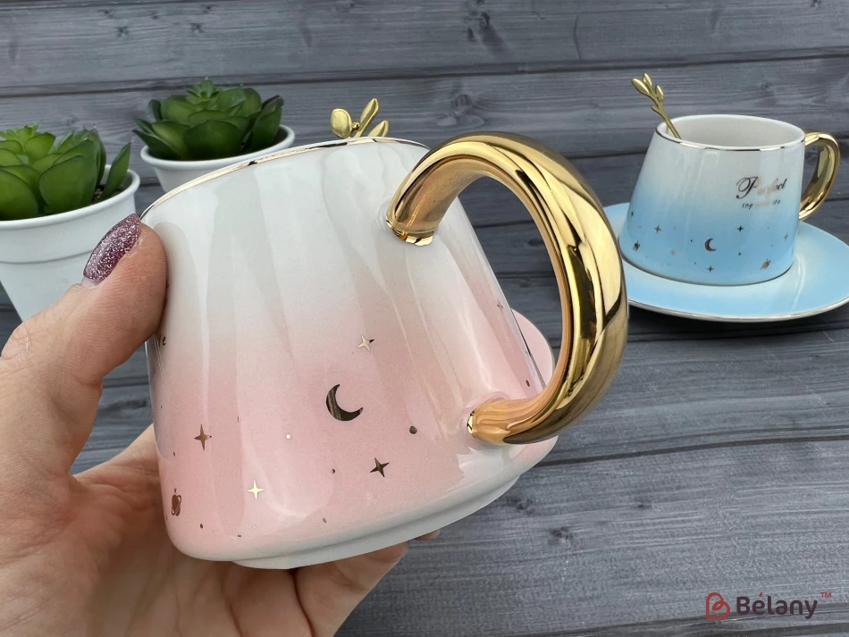 Cana Si Farfuria Din Ceramica "perfect" Roz | 4