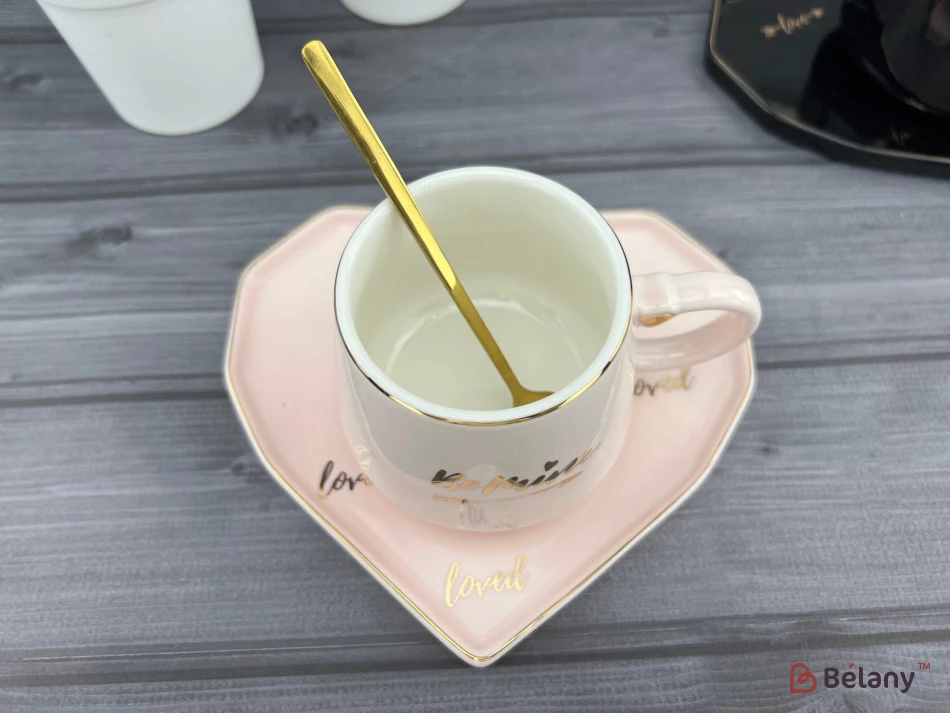 Cana Si Farfuria Din Ceramica "be Mine" Roz | 3