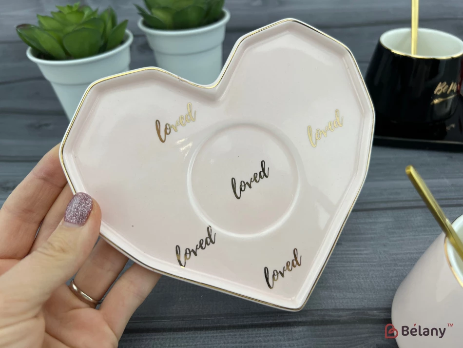 Cana Si Farfuria Din Ceramica "be Mine" Roz | 4