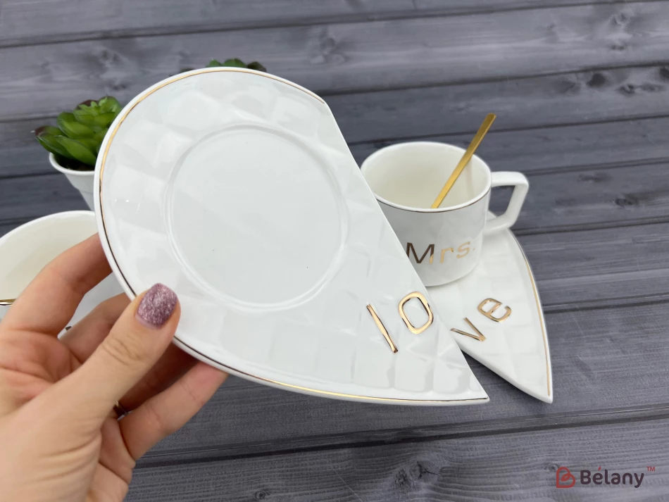 Ceașcă Și Farfurie Din Ceramică „One Whole” Alb | 3