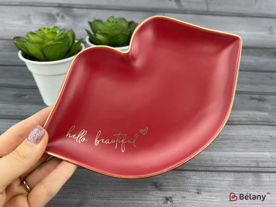 Cana Si Farfuria Din Ceramica "sweet Lips" Rosu | 3