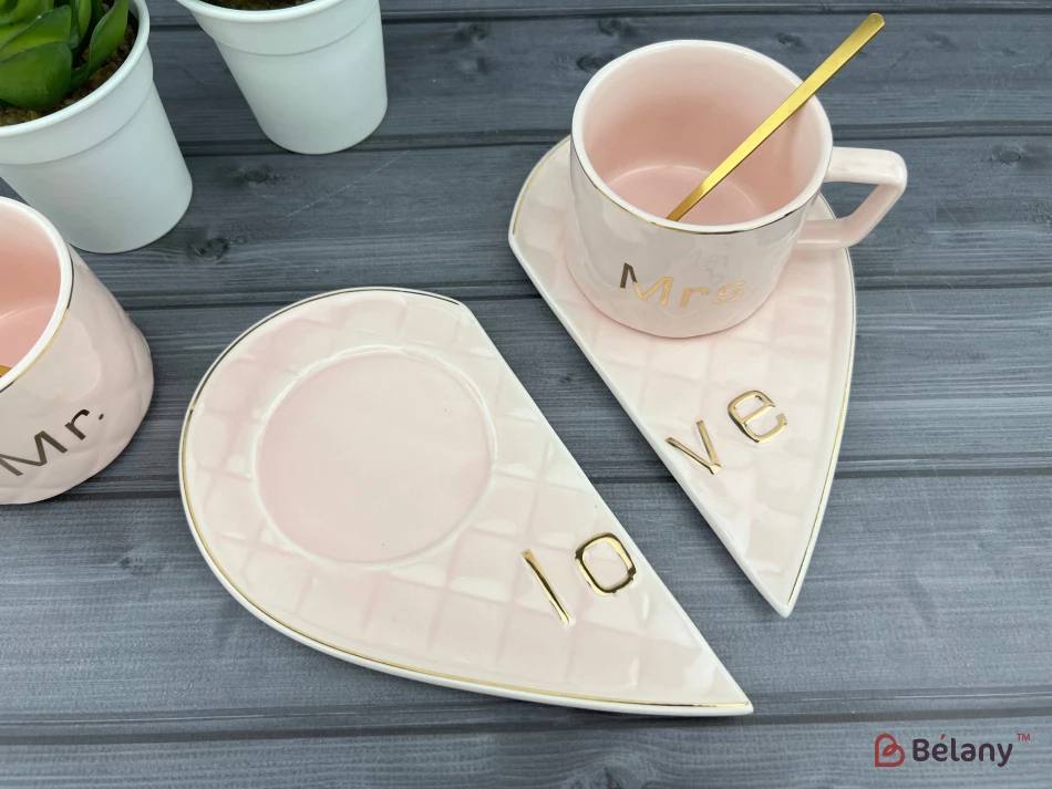 Cana Si Farfuria Din Ceramica "one Whole" Roz | 3