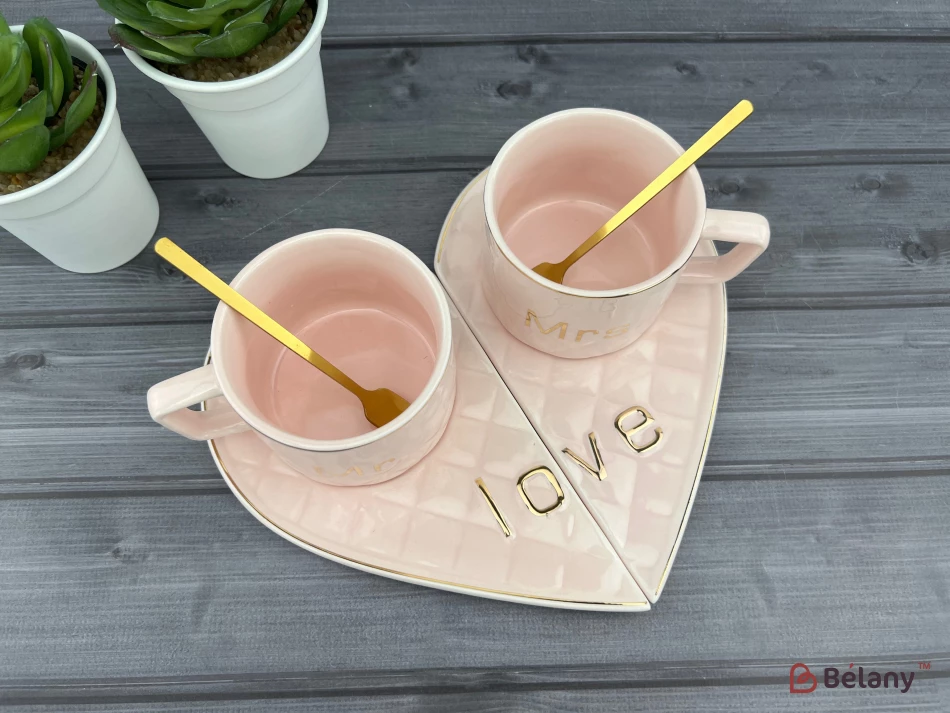 Cana Si Farfuria Din Ceramica "one Whole" Roz | 4