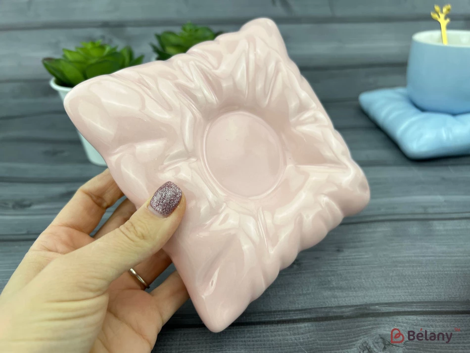 Cana Si Farfuria Ceramica "cup Pe Perna" Roz | 3