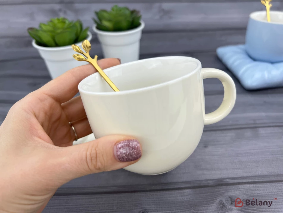 Cană Și Farfurie Din Ceramică Cu Lapte „Cășcă Pe Pernă”. | 2