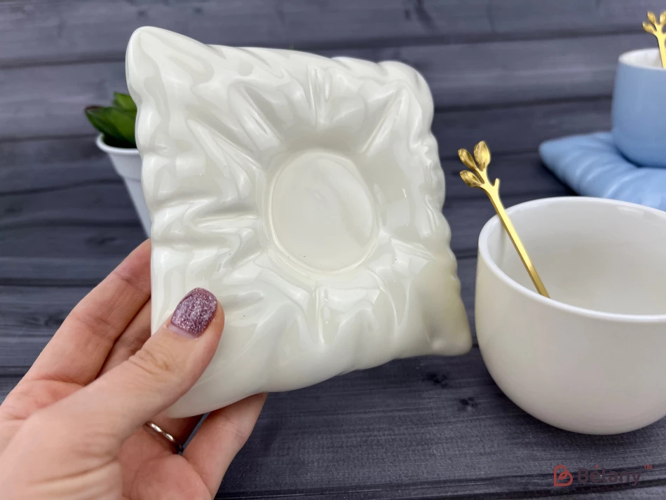 Cană Și Farfurie Din Ceramică Cu Lapte „Cășcă Pe Pernă”. | 4