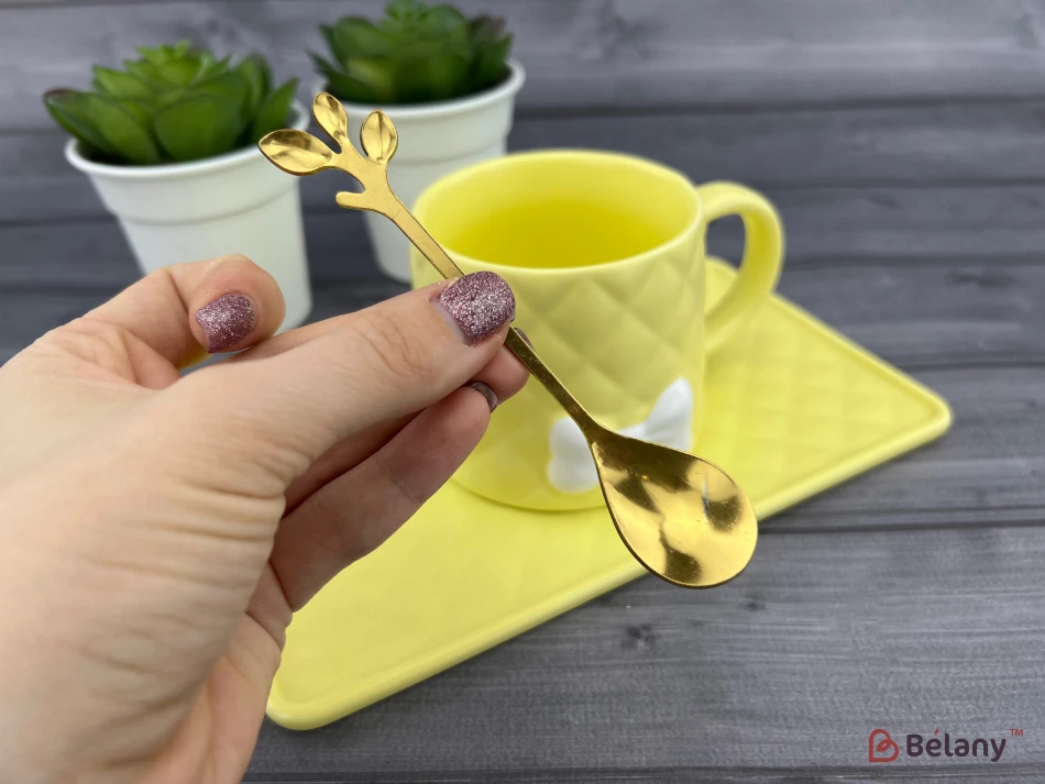 Cana Si Farfuria Din Ceramica "softy" Galben | 2