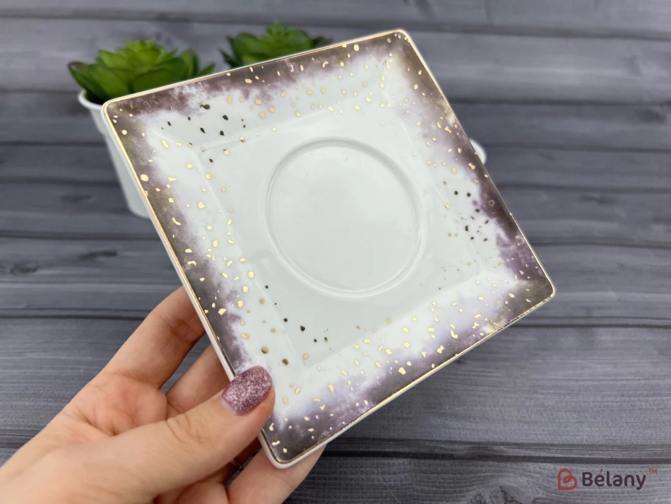 Ceașcă Și Farfurie Din Ceramică „Space Dust” Mov | 3