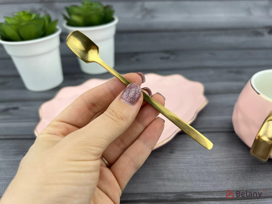 Cana Si Farfuria Din Ceramica "oyster" Roz | 3