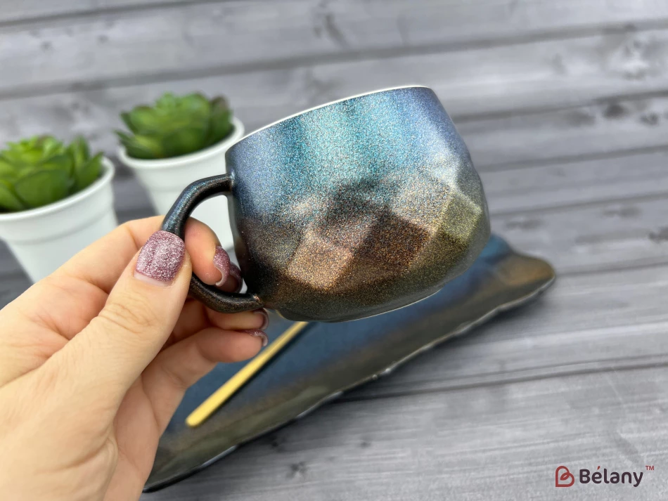 Pahar Si Farfurie Din Ceramica "galaxy" Cetus | 2