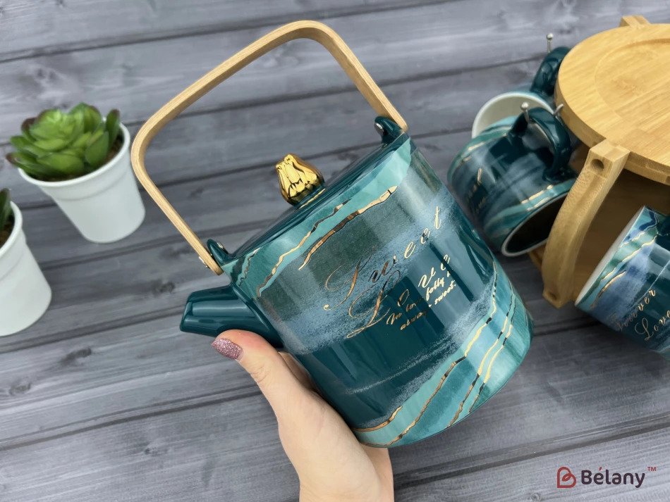 Set De Ceai "marmour" Smarald | 2