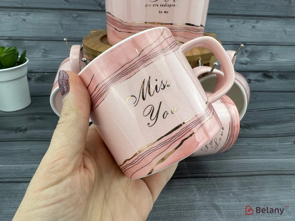 Set De Ceai "marmour" Roz | 2