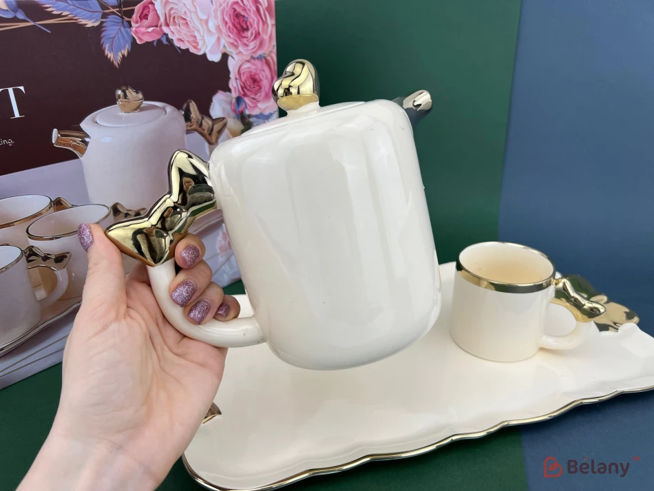 Set De Ceai "cea Mai Draguta" Crema | 2