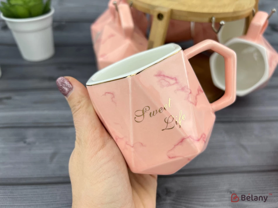 Set De Ceai "tricube" Roz | 3