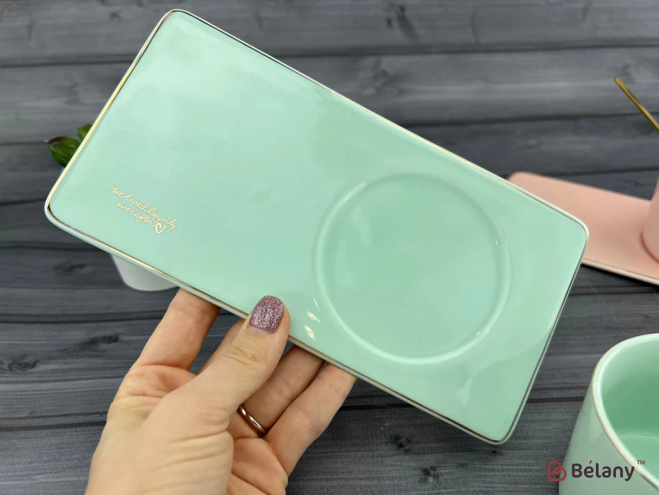 Cana Si Farfuria Din Ceramica "animale" Menta | 4