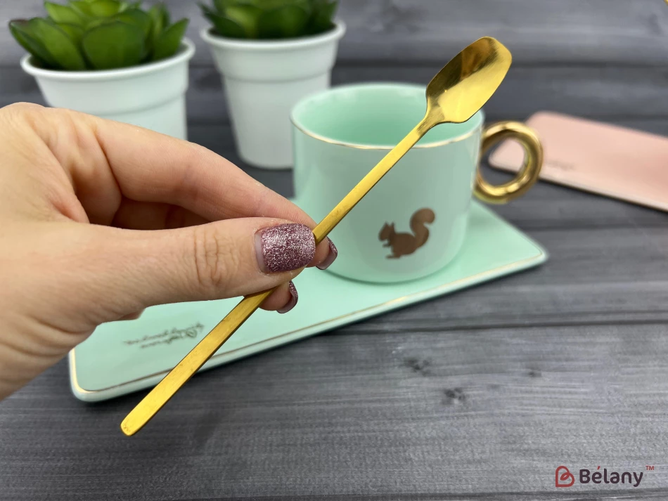 Cana Si Farfuria Din Ceramica "animale" Menta | 5