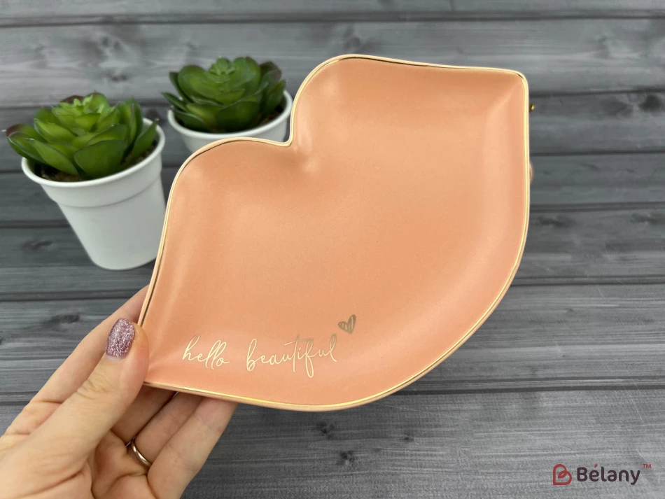 Cana Si Farfurie Din Ceramica "sweet Lips" Roz | 4