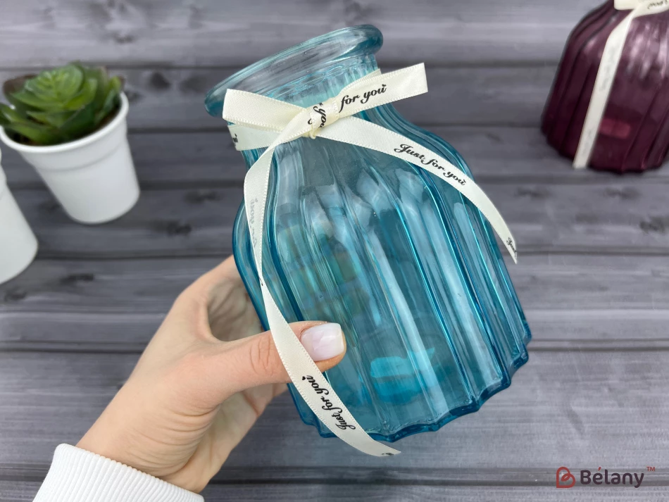 Vaza Cu Flori "little Dream" Albastru 14X7Cm | 2