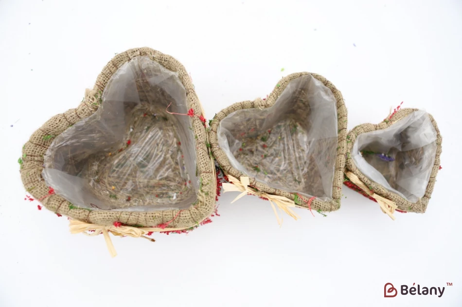 Set Ghivece În Formă De Inimă „Pădure” Roșu | 4