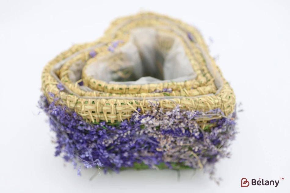 Set De Ghivece De Flori In Forma De Inima "padure" Mov Cu Pânză De Pânză | 2