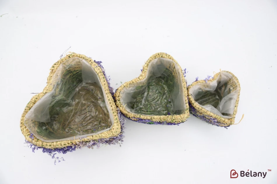 Set De Ghivece De Flori In Forma De Inima "padure" Mov Cu Pânză De Pânză | 5