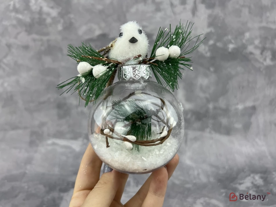 Jucărie Pentru Brad De Crăciun „Păsări Pe Minge De Sticlă”
