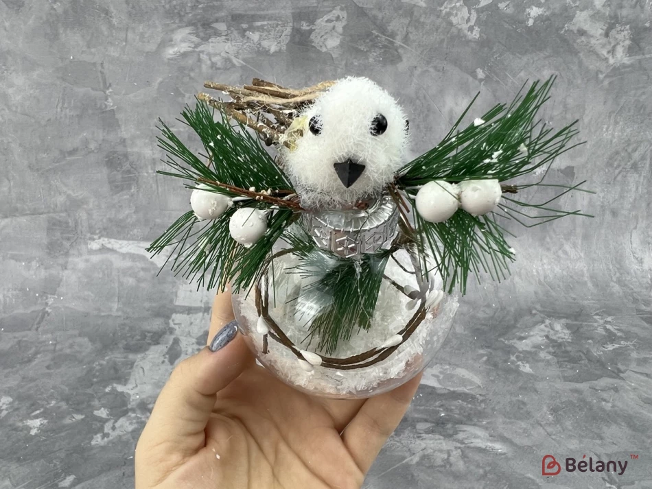 Jucărie Pentru Brad De Crăciun „Păsări Pe Minge De Sticlă” | 3