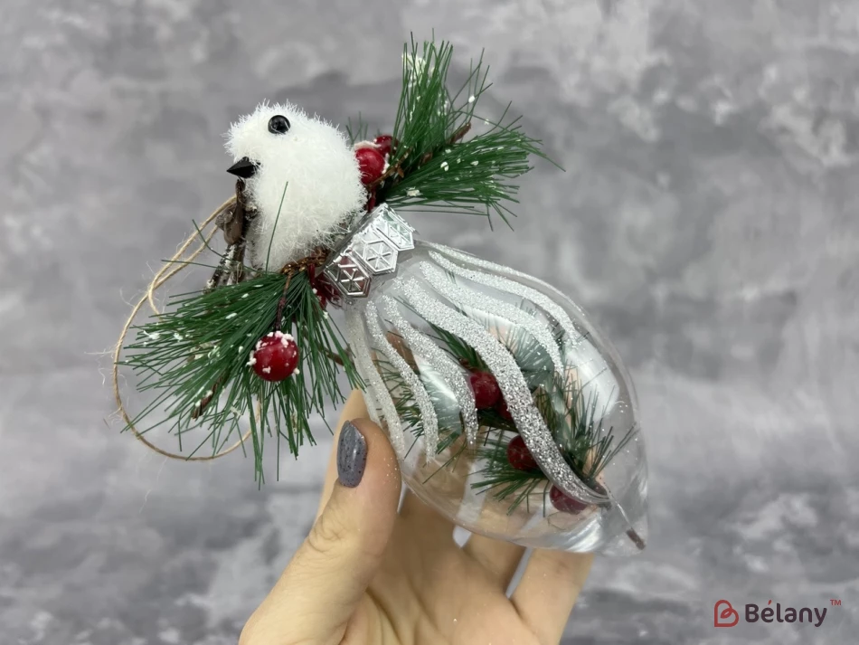 Jucărie Pentru Brad De Crăciun „Păsări Pe Oval” | 2