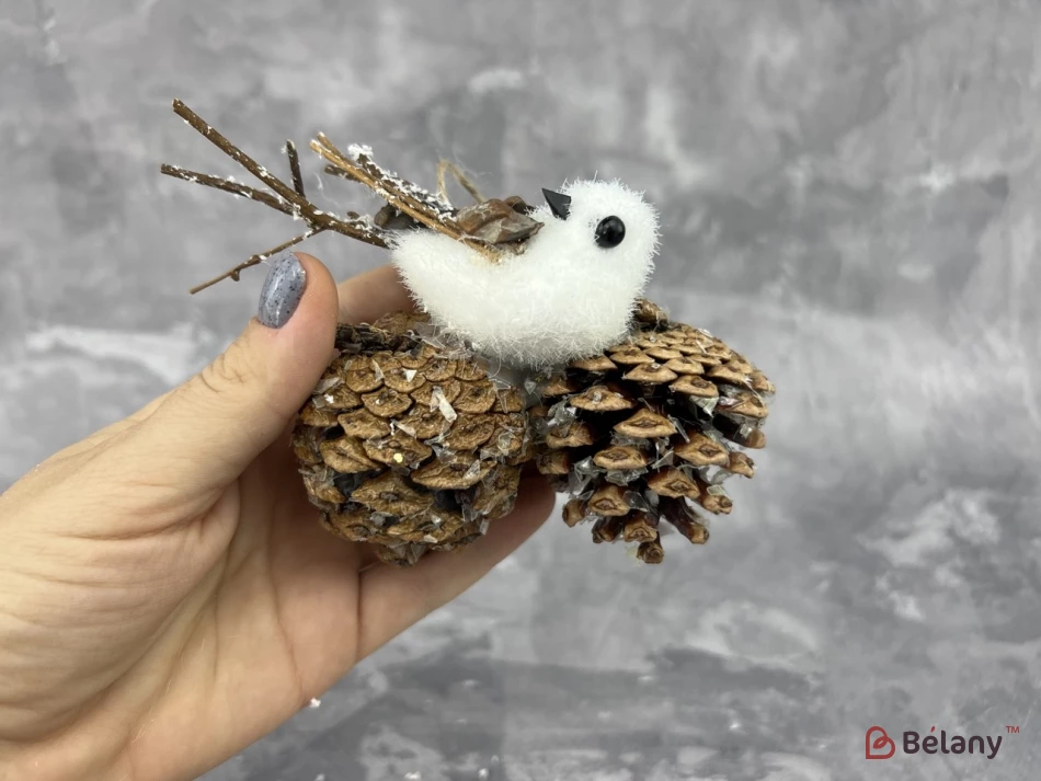 Jucărie Pentru Pom De Crăciun „Conuri Și Pasăre”