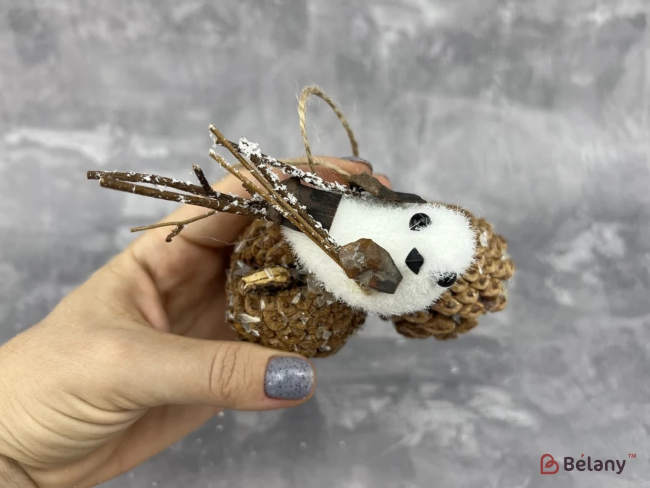 Jucărie Pentru Pom De Crăciun „Conuri Și Pasăre” | 2