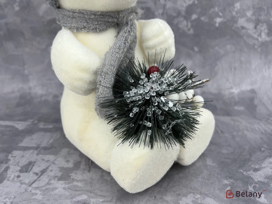 Figura De Anul Nou „Ursul Cu Pălărie Gri” | 3